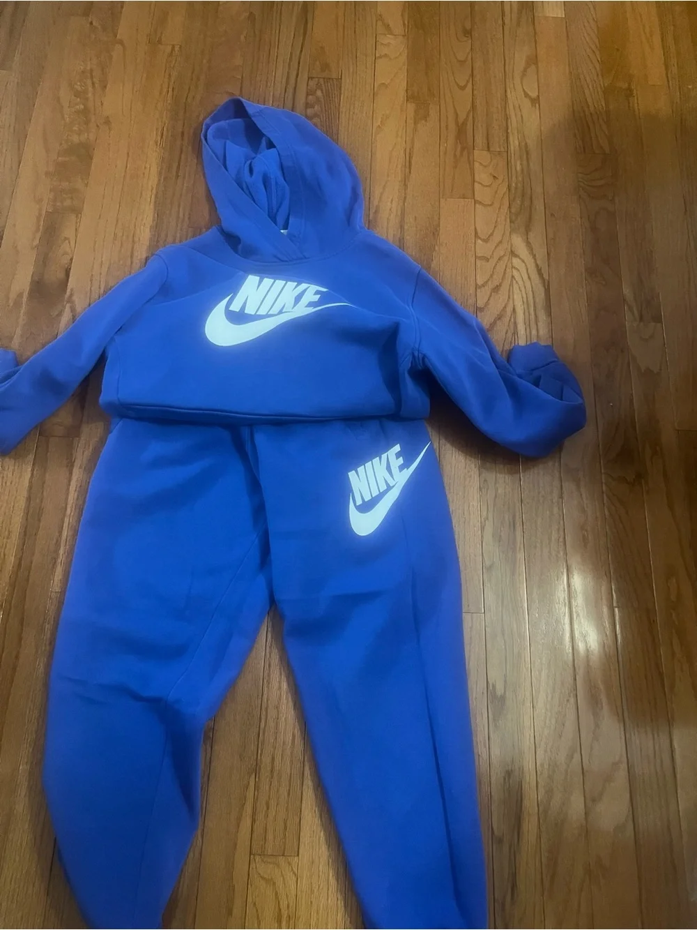 Boys Blue Nike Hoodie & Joggers SZ XL